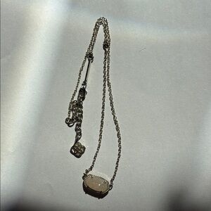 Kendra Scott Gold Elisa Necklace with White Sparkly Pendant